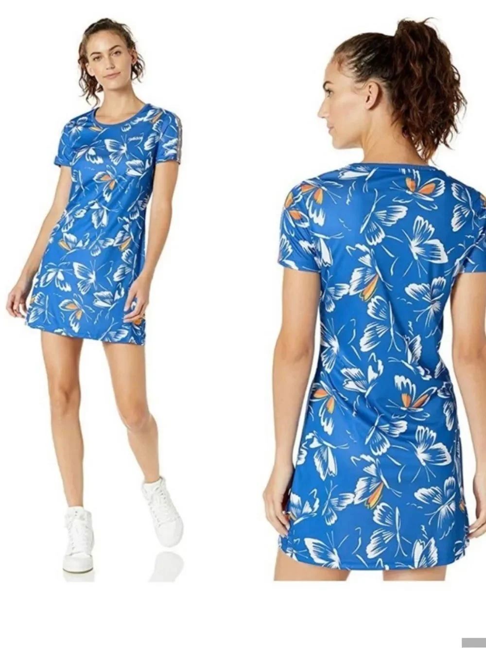 Adidas X Farm Rio Blue Butterfly Mini Tennis Dress Womens Large